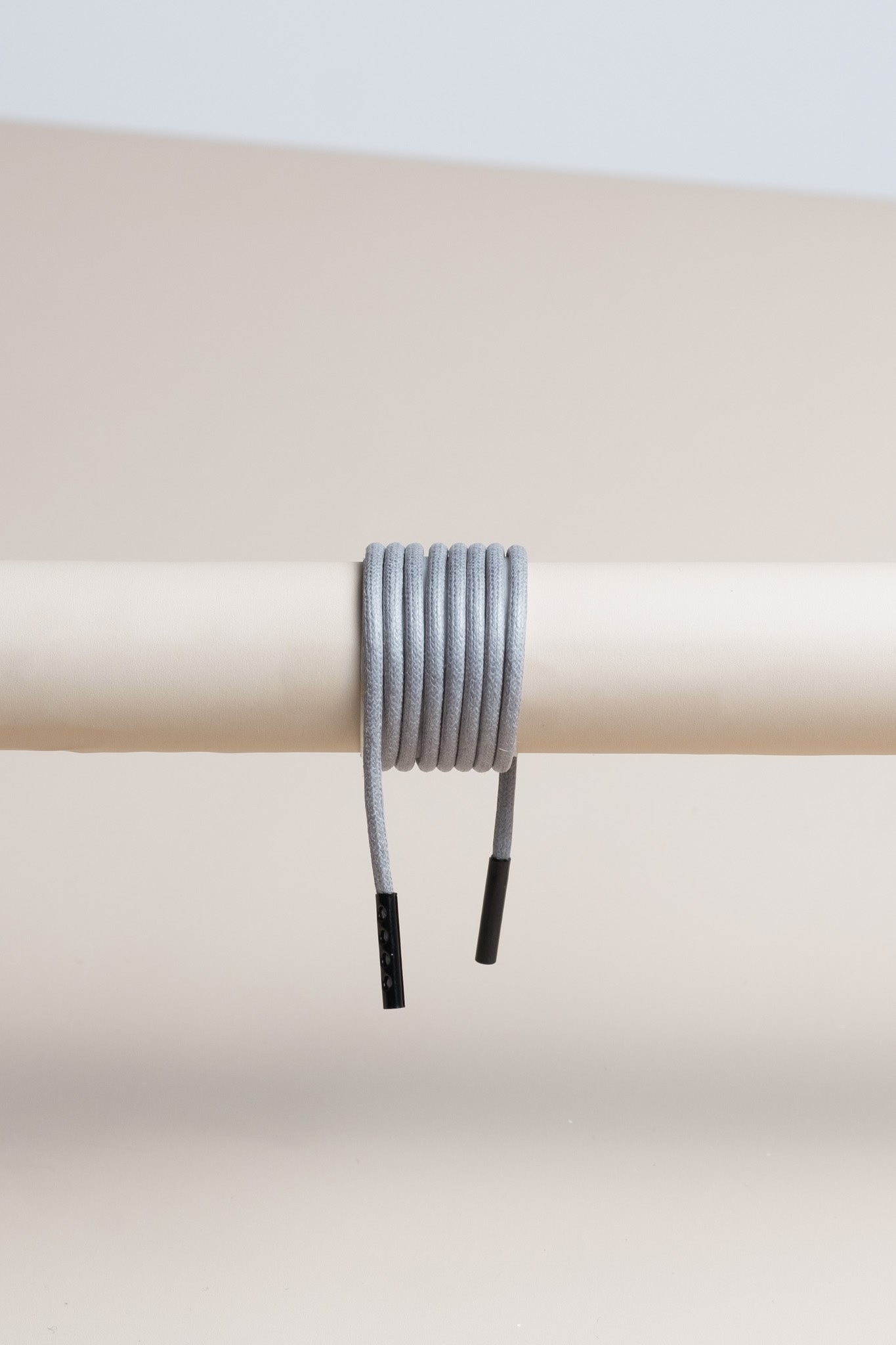 Aluminium Grau - Runde Gewachste Schnürsenkel | Senkels