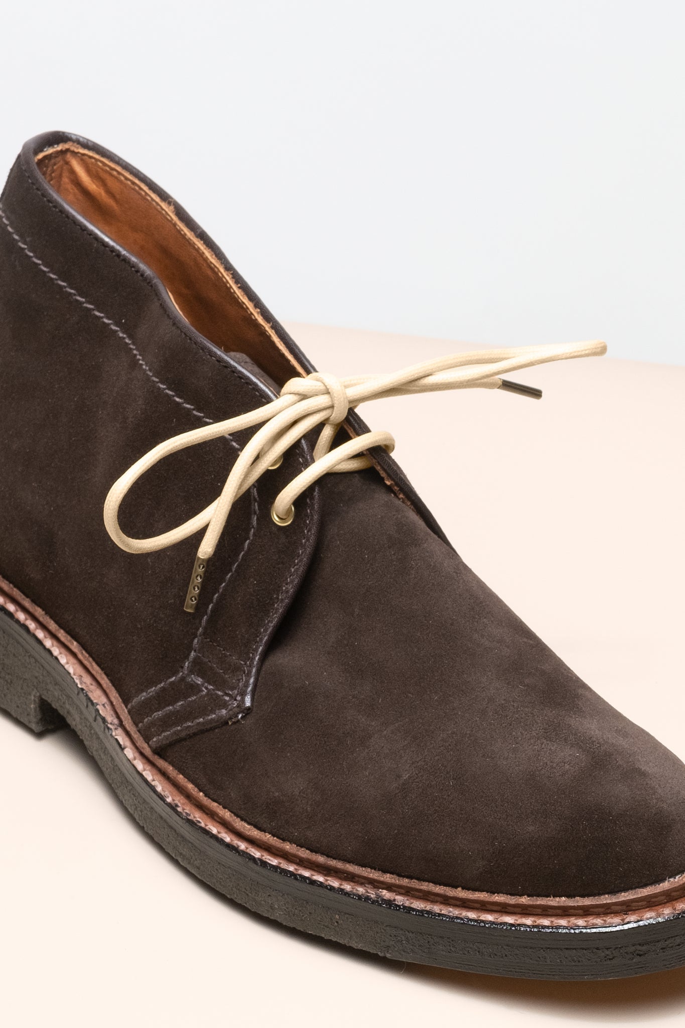 Champagner - 4mm Runde gewachste Schnürsenkel für Stiefel und Schuhe aus 100% Bio-Baumwolle - Senkels