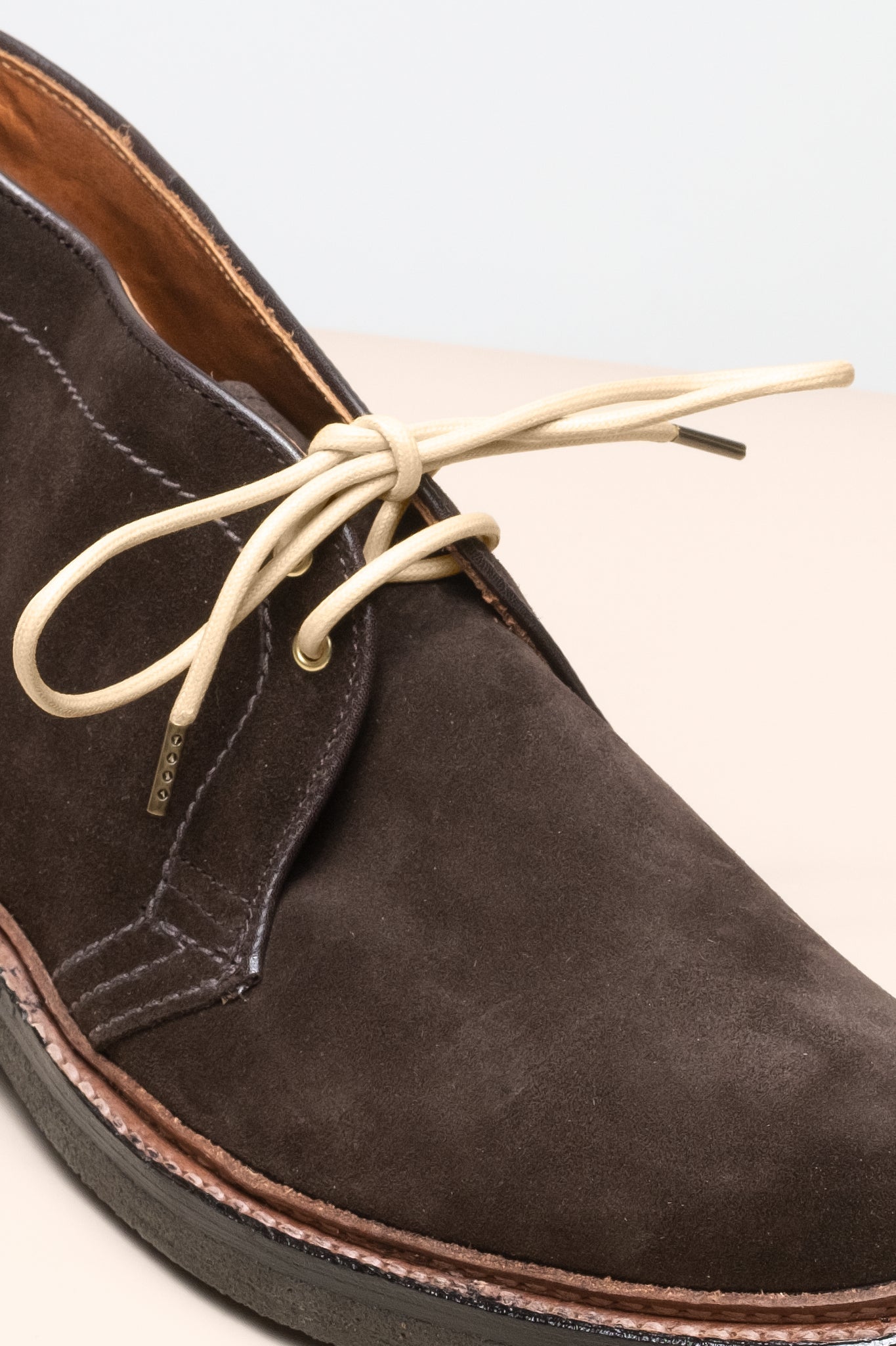 Champagner - 4mm Runde gewachste Schnürsenkel für Stiefel und Schuhe aus 100% Bio-Baumwolle - Senkels
