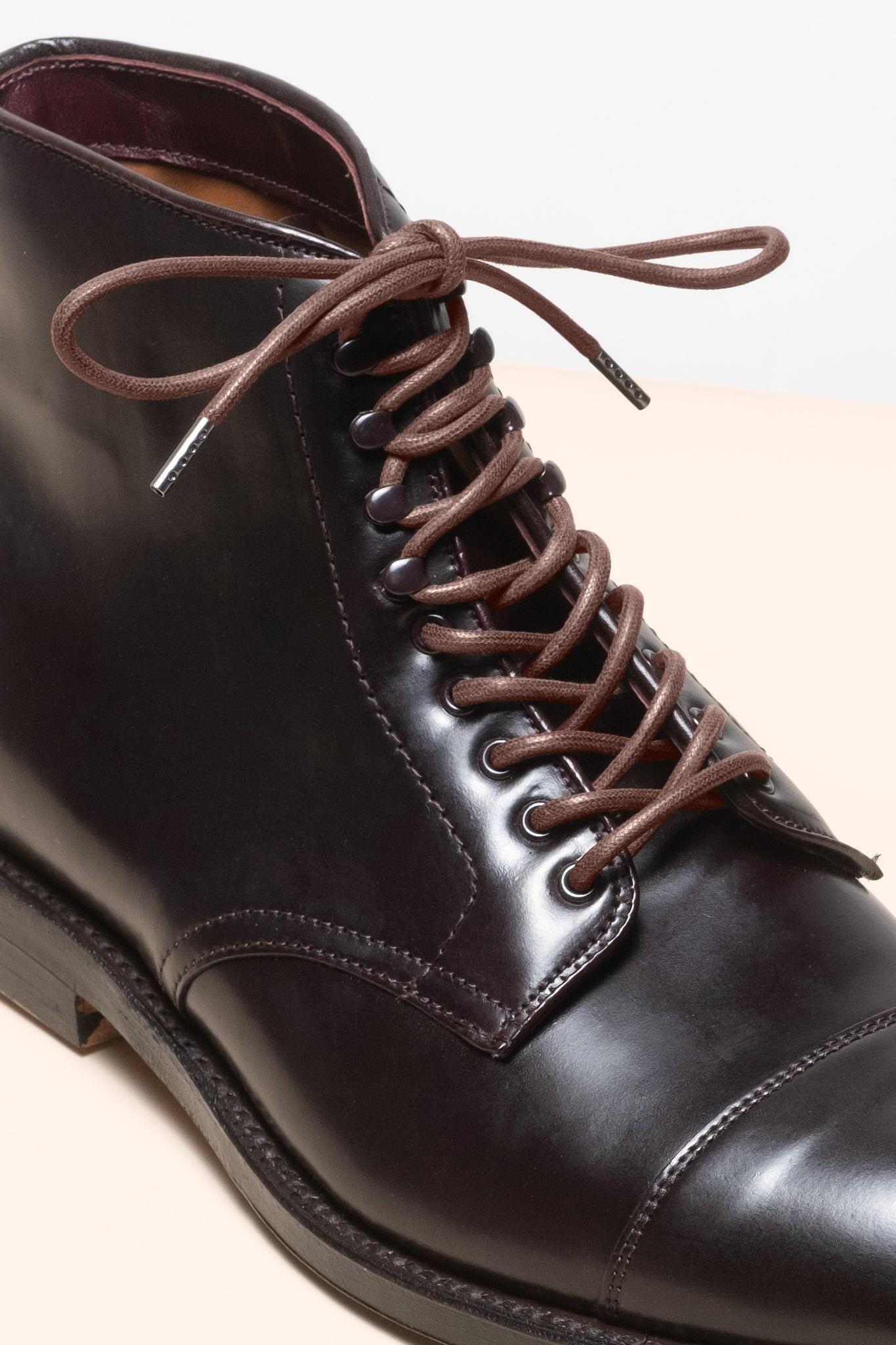 Schokobraun - 4mm Runde gewachste Schnürsenkel für Stiefel und Schuhe aus 100% Bio-Baumwolle - Senkels