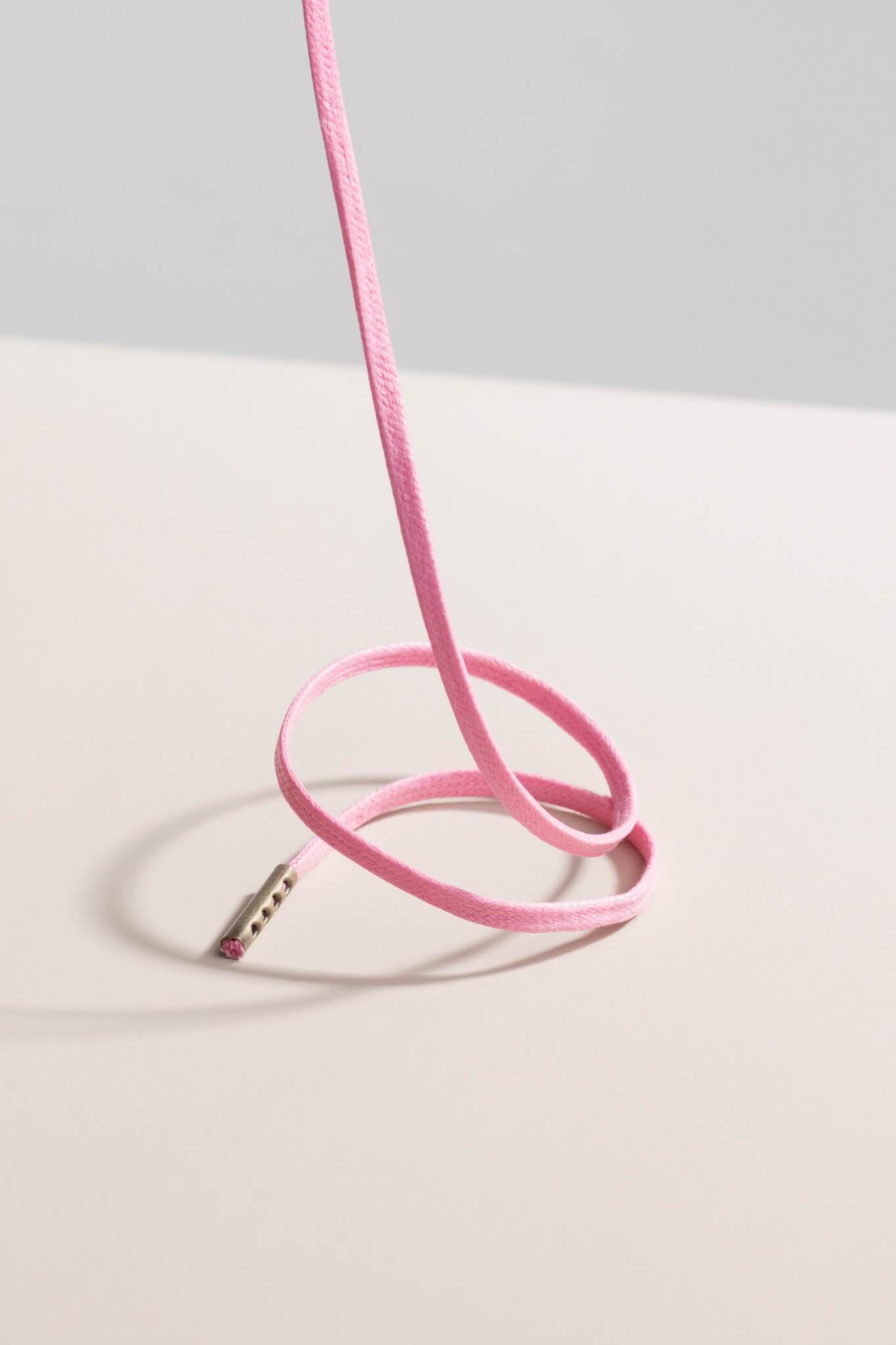 Flamingo Pink - 3mm Flache Gewachste Schnürsenkel