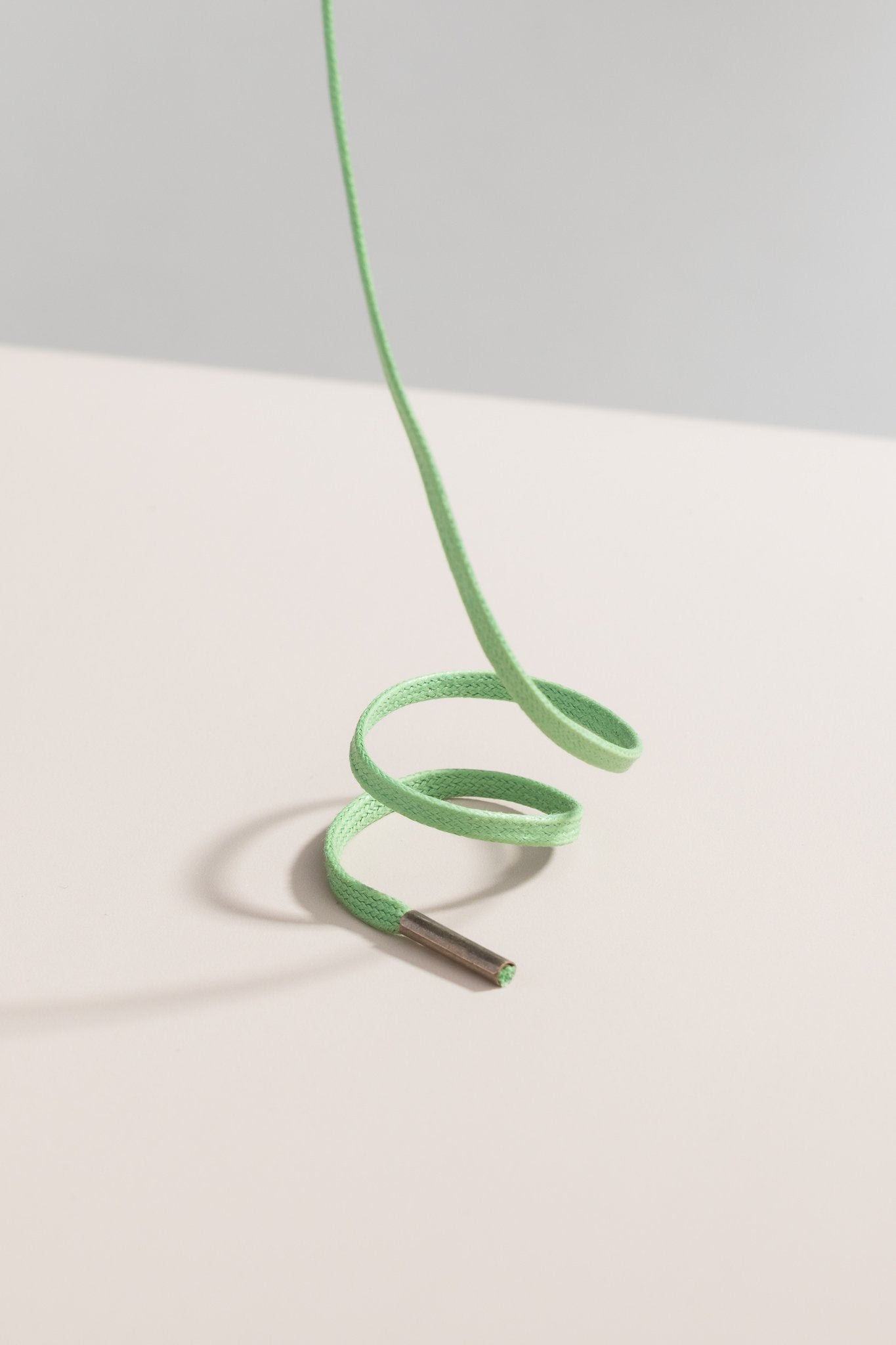 Grasgrün - 3mm Flache Gewachste Schnürsenkel