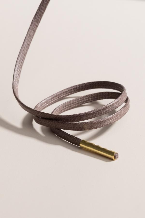 Malvengrau - 3mm Flache Gewachste Schnürsenkel
