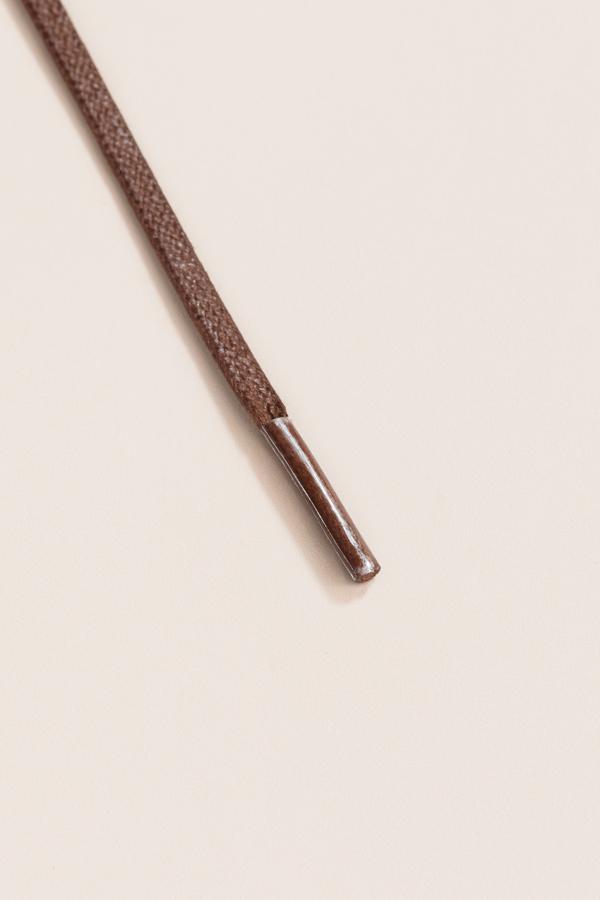 Mittelbraun - 3mm Flache Gewachste Schnürsenkel