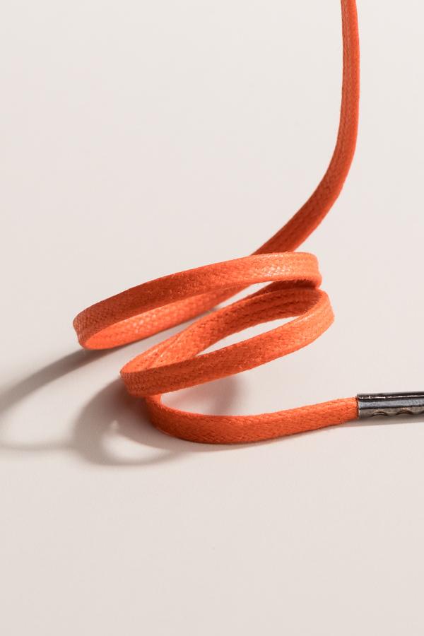 Orange - 3mm Flache Gewachste Schnürsenkel