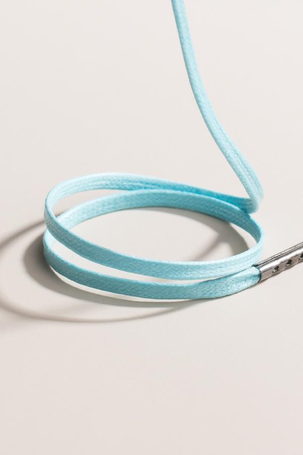 Pastellblau - 3mm Flache Gewachste Schnürsenkel
