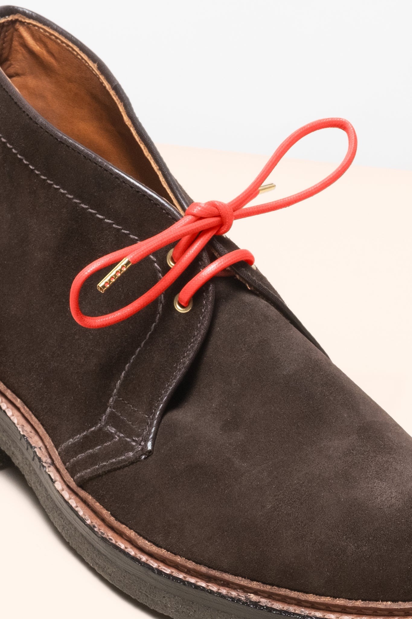 Granatapfelrot - 4mm Runde gewachste Schnürsenkel für Stiefel und Schuhe aus 100% Bio-Baumwolle - Senkels