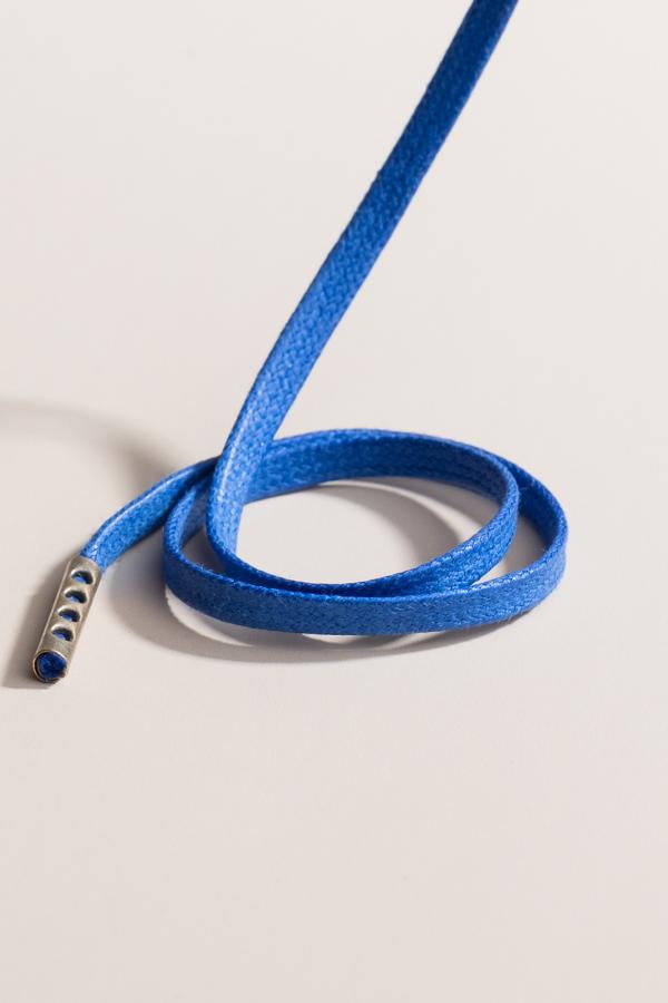 Saphirblau - 3mm Flache Gewachste Schnürsenkel