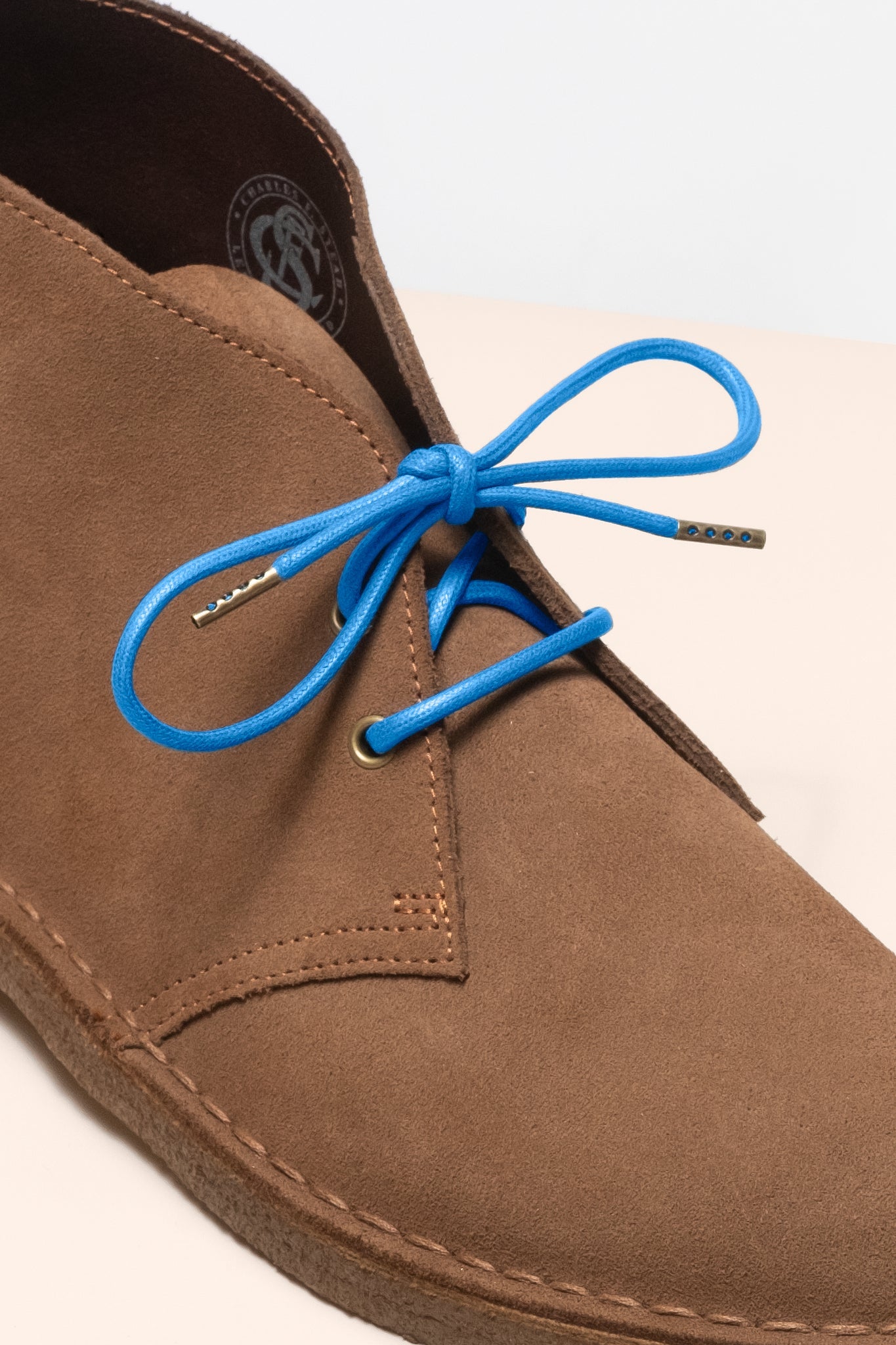 Jeansblau - 4mm Runde gewachste Schnürsenkel für Stiefel und Schuhe aus 100% Bio-Baumwolle - Senkels