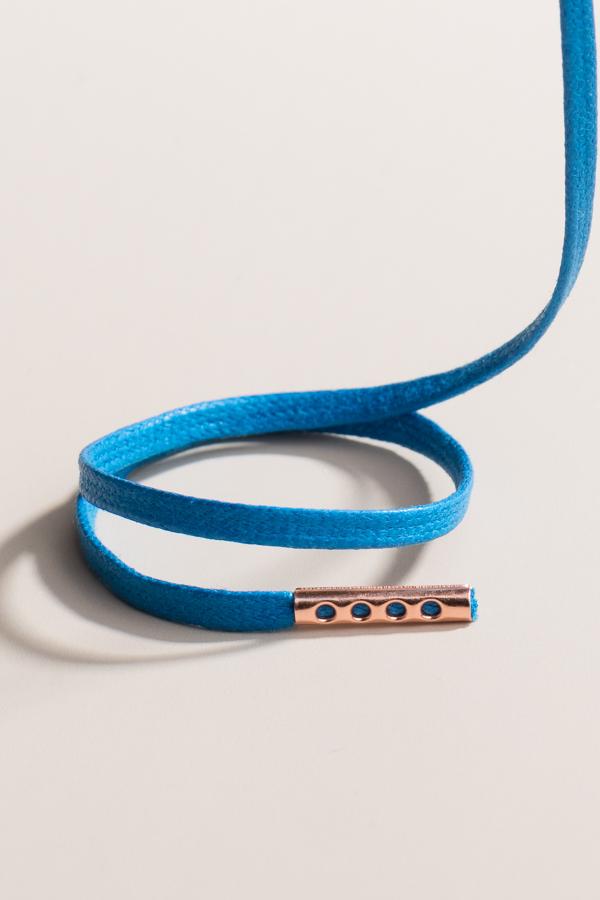 Jeansblau - 3mm Flache Gewachste Schnürsenkel