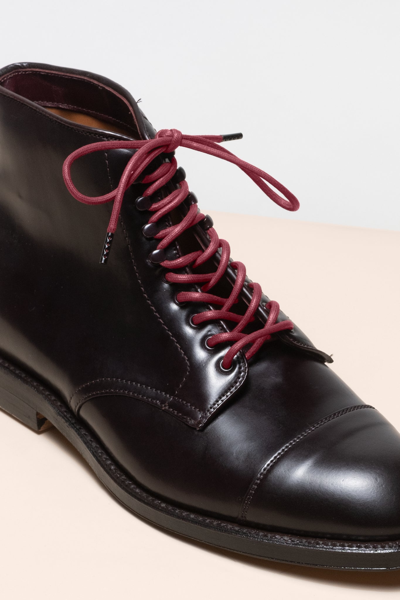 Bordeaux - 4mm Runde gewachste Schnürsenkel für Stiefel und Schuhe aus 100% Bio-Baumwolle - Senkels