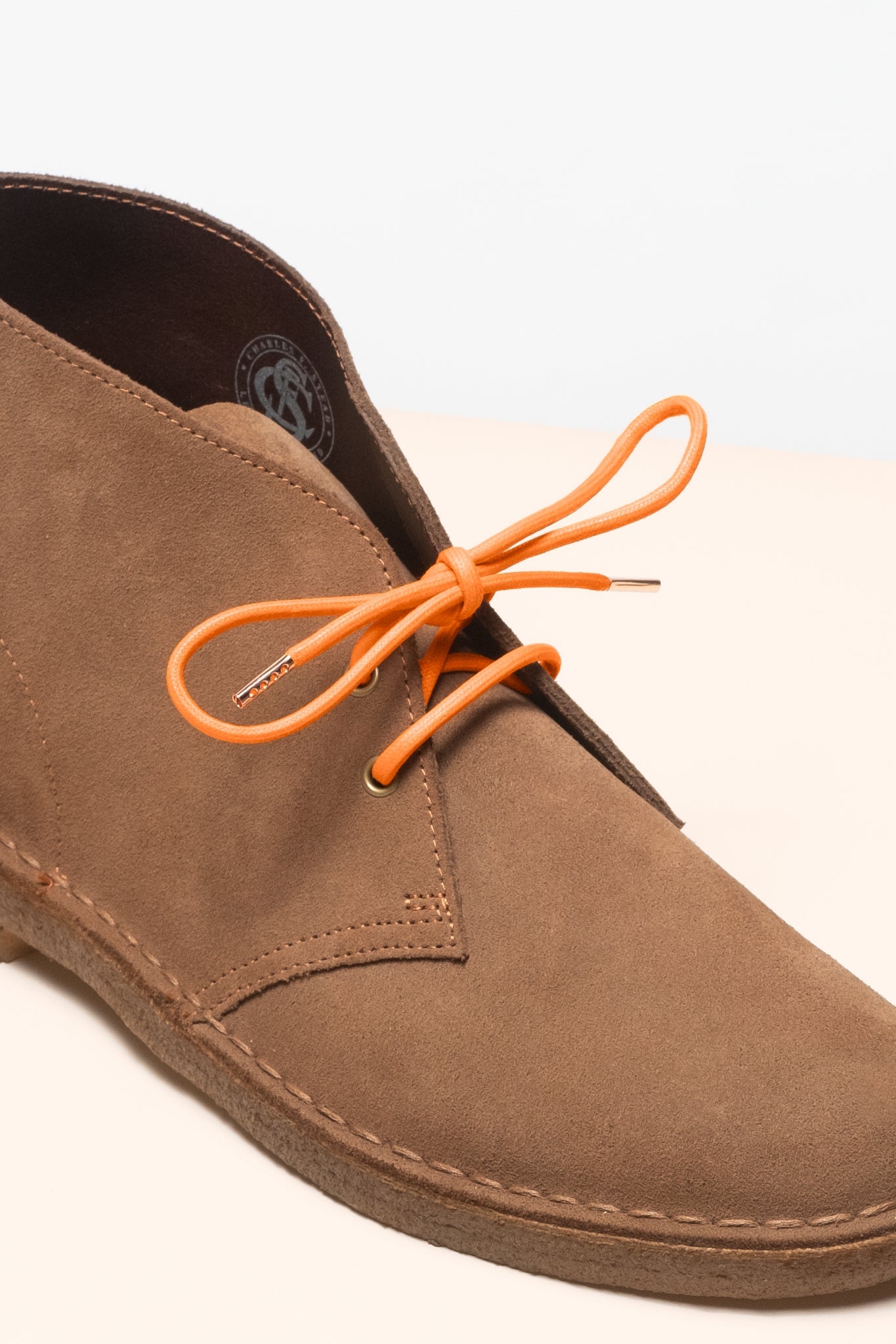 Sanddorn - 4mm Runde gewachste Schnürsenkel für Stiefel und Schuhe aus 100% Bio-Baumwolle - Senkels