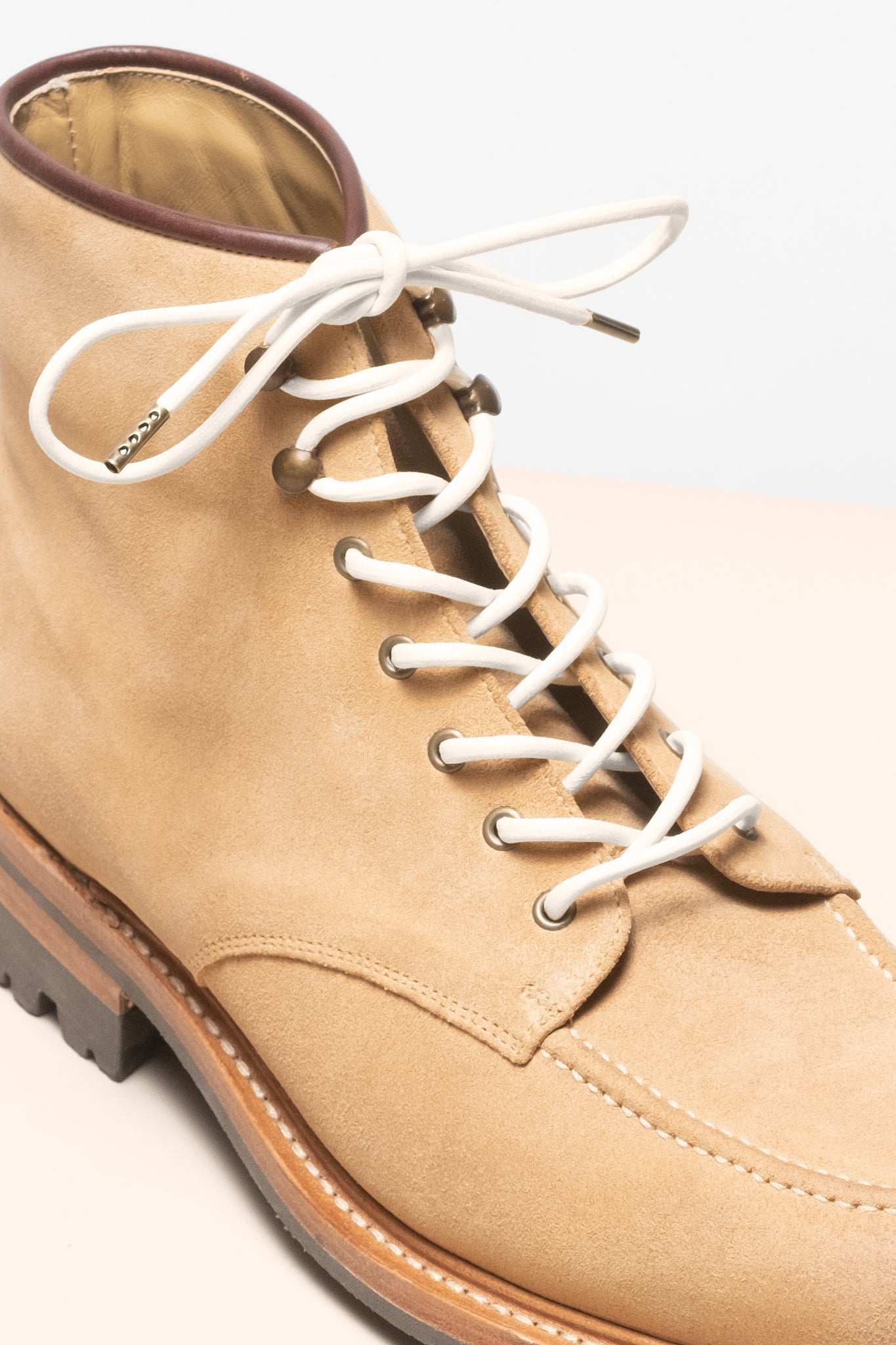 Natur - 4mm Runde gewachste Schnürsenkel für Stiefel und Schuhe aus 100% Bio-Baumwolle - Senkels