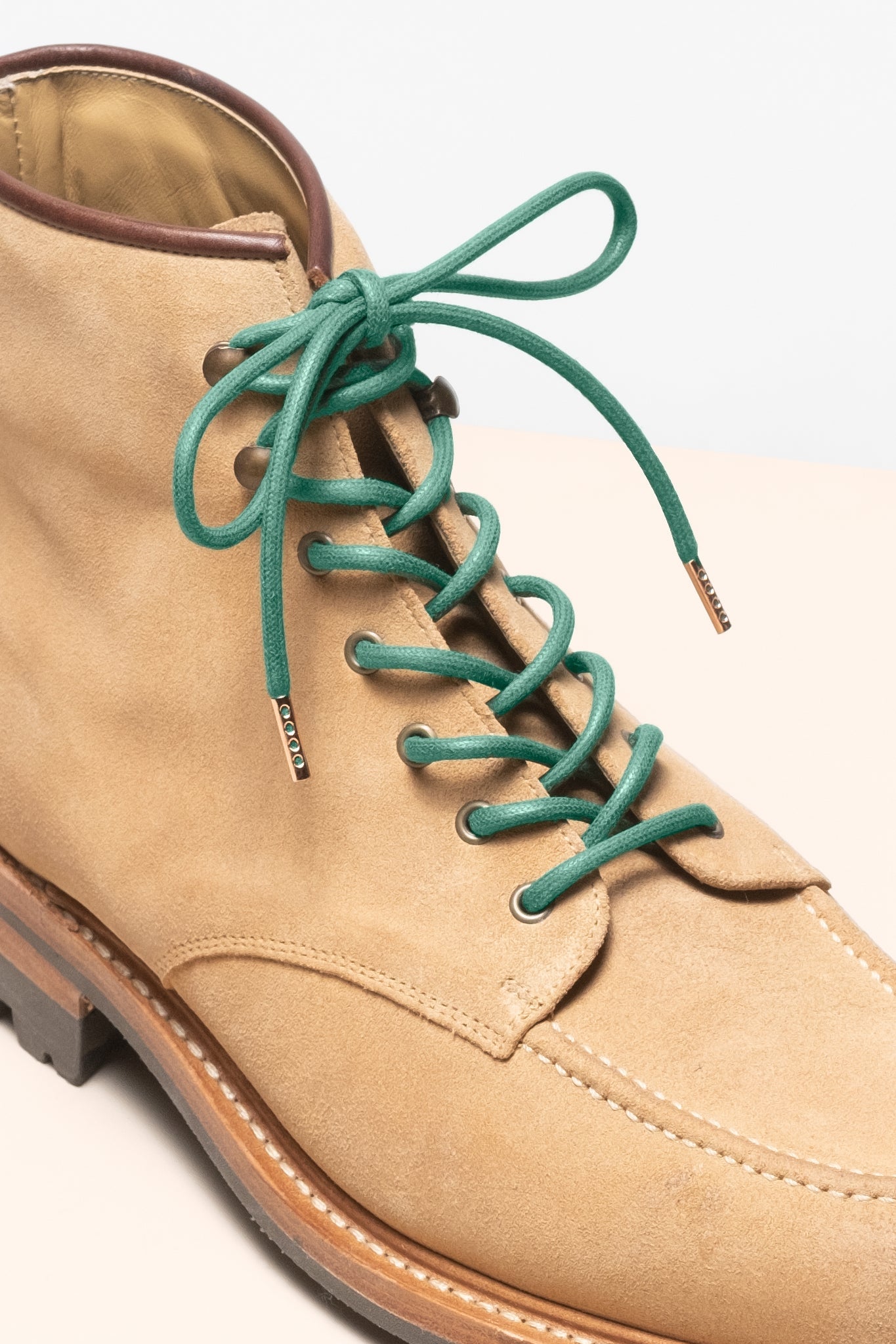 Jagdgrün - 4mm Runde gewachste Schnürsenkel für Stiefel und Schuhe aus 100% Bio-Baumwolle - Senkels