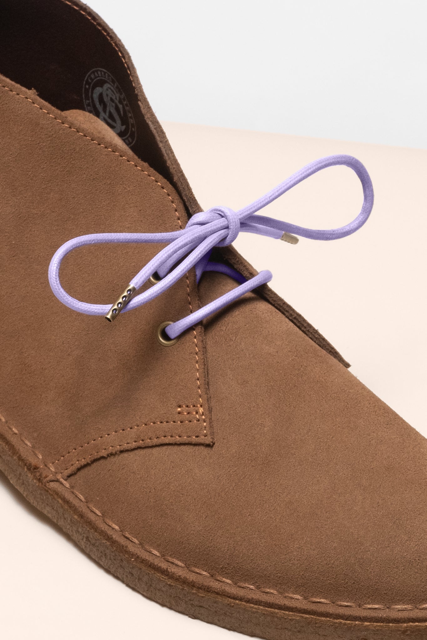 Flieder - 4mm Runde gewachste Schnürsenkel für Stiefel und Schuhe aus 100% Bio-Baumwolle - Senkels