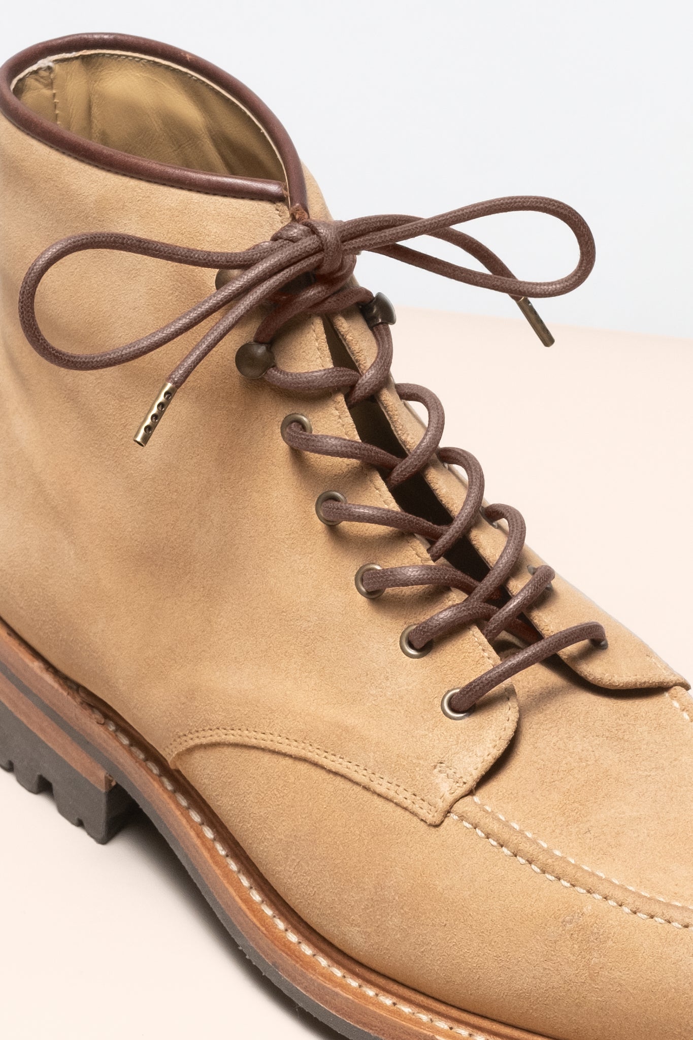 Mittelbraun - 4mm Runde gewachste Schnürsenkel für Stiefel und Schuhe aus 100% Bio-Baumwolle - Senkels