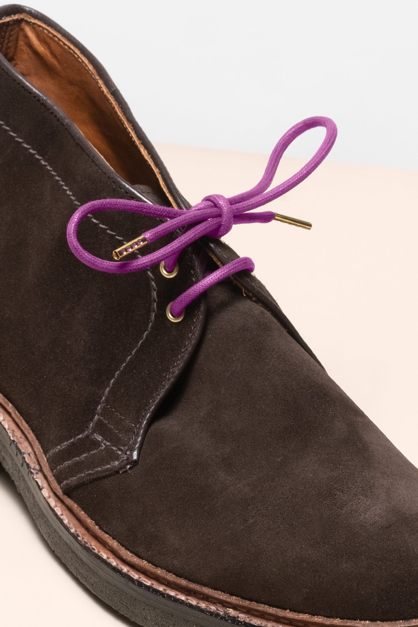 Pflaumenrot - 4mm Runde gewachste Schnürsenkel für Stiefel und Schuhe aus 100% Bio-Baumwolle - Senkels
